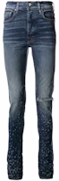 AMIRI SS22 Blue Shotgun Distressed Mid-Rise Jeans Blue Denim. PS22MDS144-403 AMIRI SS22 Blue Shotgun Distressed Mid-Rise Jeans Blue Denim. PS22MDS144-403