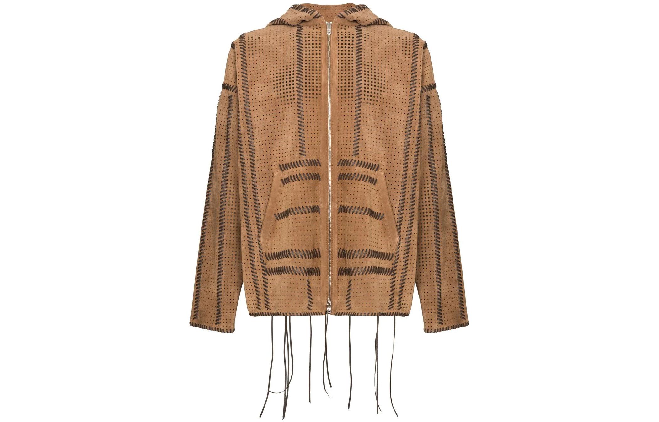 AMIRI SS22 Brown Zip-Up Long Sleeve Hoodie Jacket SS22MLH002-266