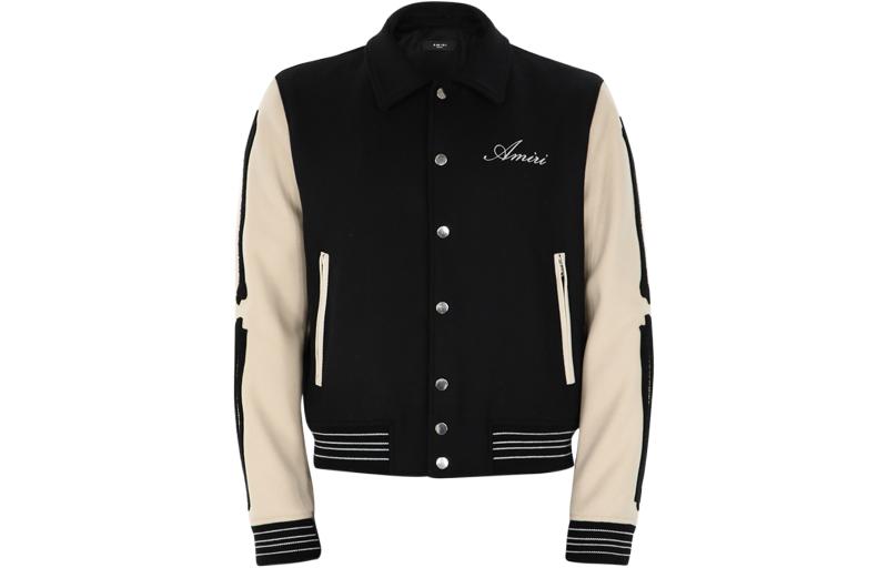 AMIRI SS22 Color Block Wool Jacket Black PS22MOS002WOO-013