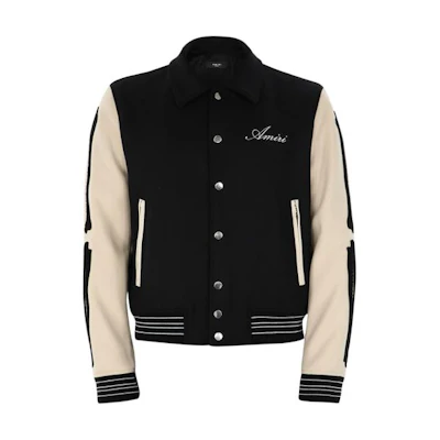 AMIRI SS22 Color Block Wool Jacket Black PS22MOS002WOO-013
