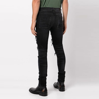 AMIRI 男士 SS22 修身破洞黑色牛仔褲 SS22MDS006-023 Purchase AMIRI 男士 SS22 修身破洞黑色牛仔褲 SS22MDS006-023