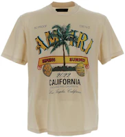 Order AMIRI SS22 字母印花米色短袖上衣 男款 SS22MJG006209