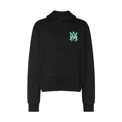 AMIRI SS22 Logo Print Cotton Hoodie Black SS22MJL020015BLACKGREEN