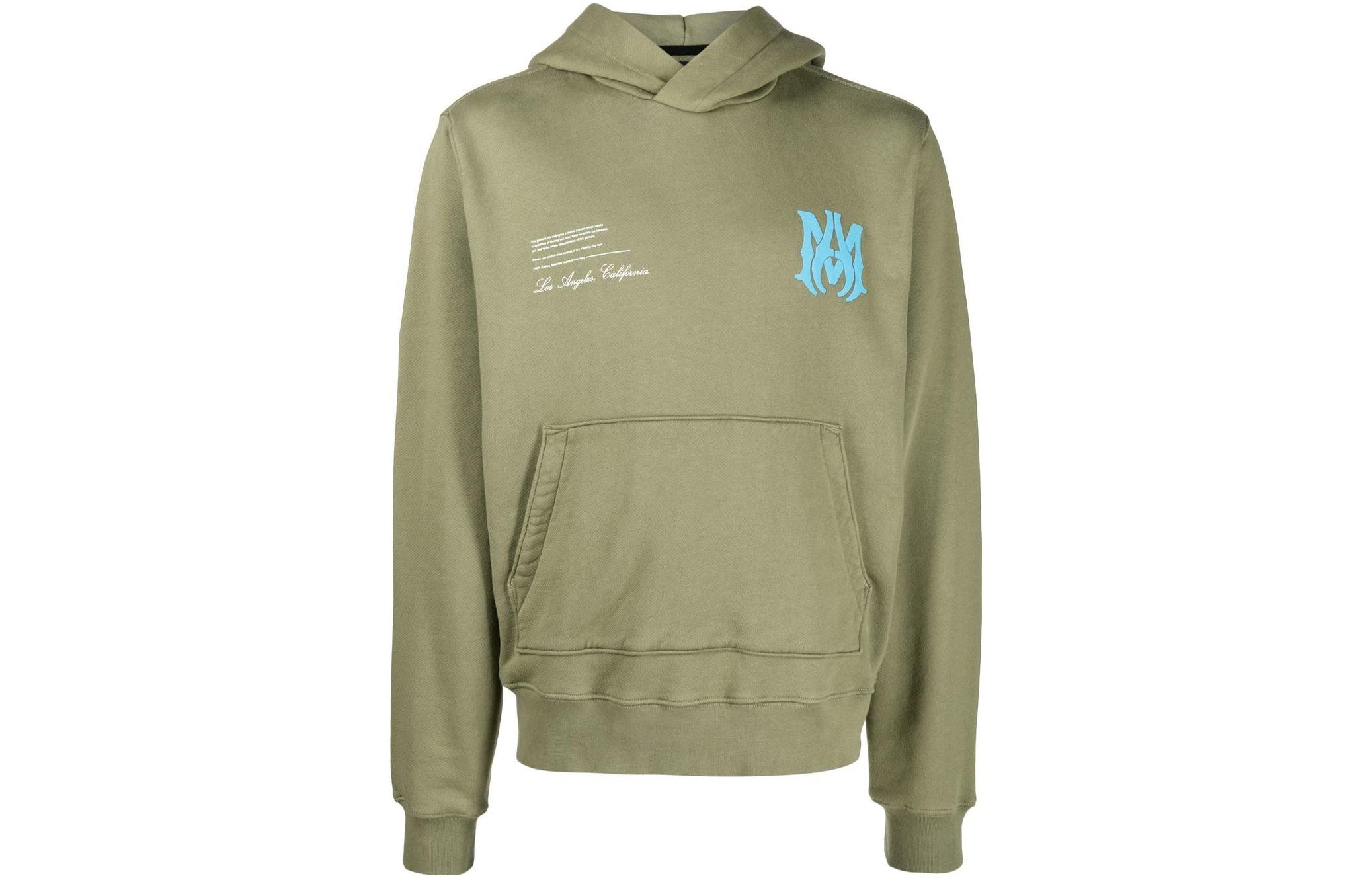 AMIRI SS22 Logo Print Hoodie Green - MJL020-301