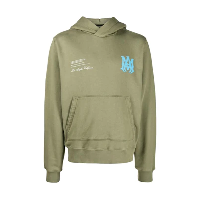 AMIRI SS22 Logo Print Hoodie Green - MJL020-301