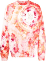 AMIRI SS22 Red Tie-Dye Cotton Crewneck Long-Sleeve Sweatshirt SS22MJL015 AMIRI SS22 Red Tie-Dye Cotton Crewneck Long-Sleeve Sweatshirt SS22MJL015