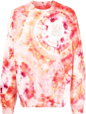 AMIRI SS22 Red Tie-Dye Cotton Crewneck Long-Sleeve Sweatshirt SS22MJL015 Buy AMIRI SS22 Red Tie-Dye Cotton Crewneck Long-Sleeve Sweatshirt SS22MJL015