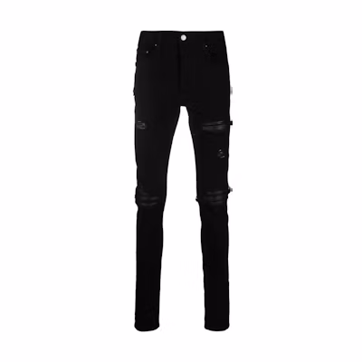 AMIRI SS22 Slim-Fit Distressed Black Jeans Classic Black Denim. PXMD001001