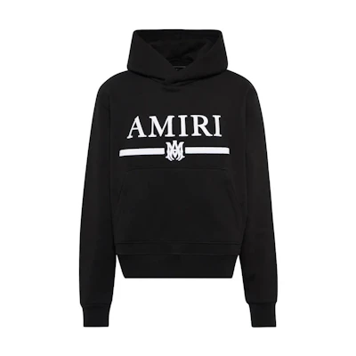 AMIRI SS22 Solid Logo Hoodie Black Cotton Sweatshirt PF22MJH022F001