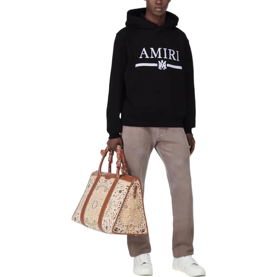 Lookbook AMIRI SS22 Solid Logo Hoodie Black Cotton Sweatshirt PF22MJH022F001