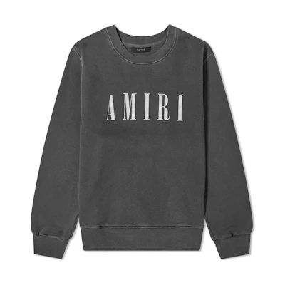 AMIRI SS22 Solid Logo Print Crewneck Sweatshirt Grey W9M02348TE