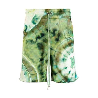 AMIRI SS22 Tie-Dye Drawstring Logo Shorts Men’s Green. SS22MJL025310