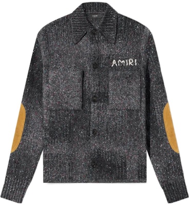 AMIRI SS23 黑色刺繡Logo開襟毛衣外套。 PS23MKL003-001 Buy AMIRI SS23 黑色刺繡Logo開襟毛衣外套。 PS23MKL003-001