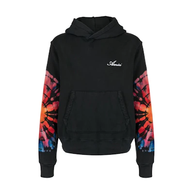 AMIRI SS23 Black Hoodie with Logo Print. PS23MJL027-001