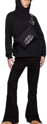 AMIRI SS23 黑色字母印花連帽長袖上衣. PXMJG001-001 Lookbook AMIRI SS23 黑色字母印花連帽長袖上衣. PXMJG001-001