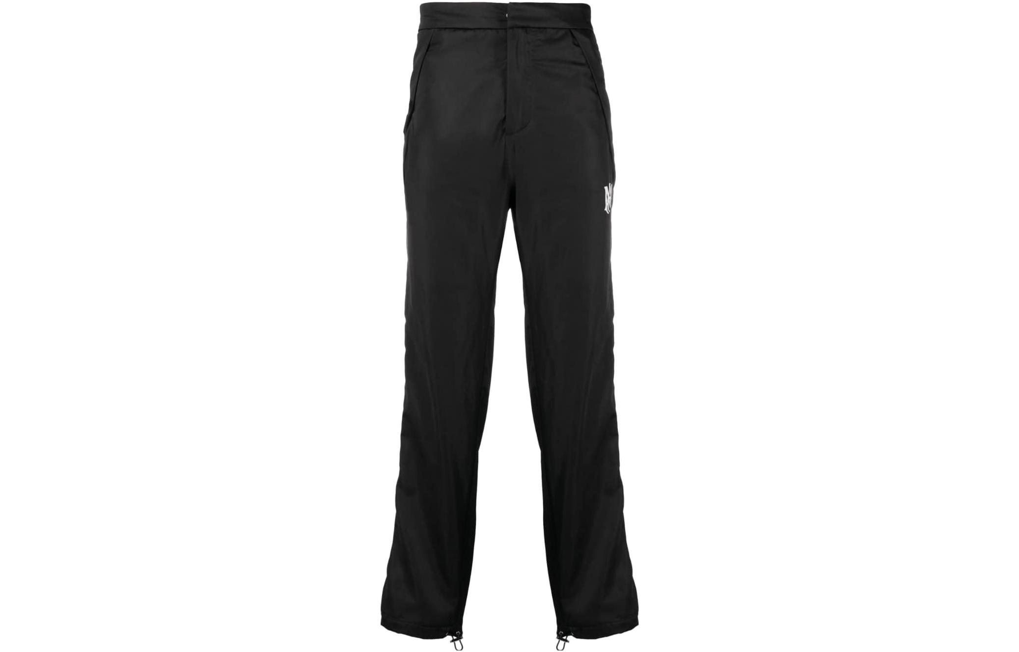 Order AMIRI SS23 Celana Panjang Santai Hitam Logo Print Straight-Leg PS23MAW026-001