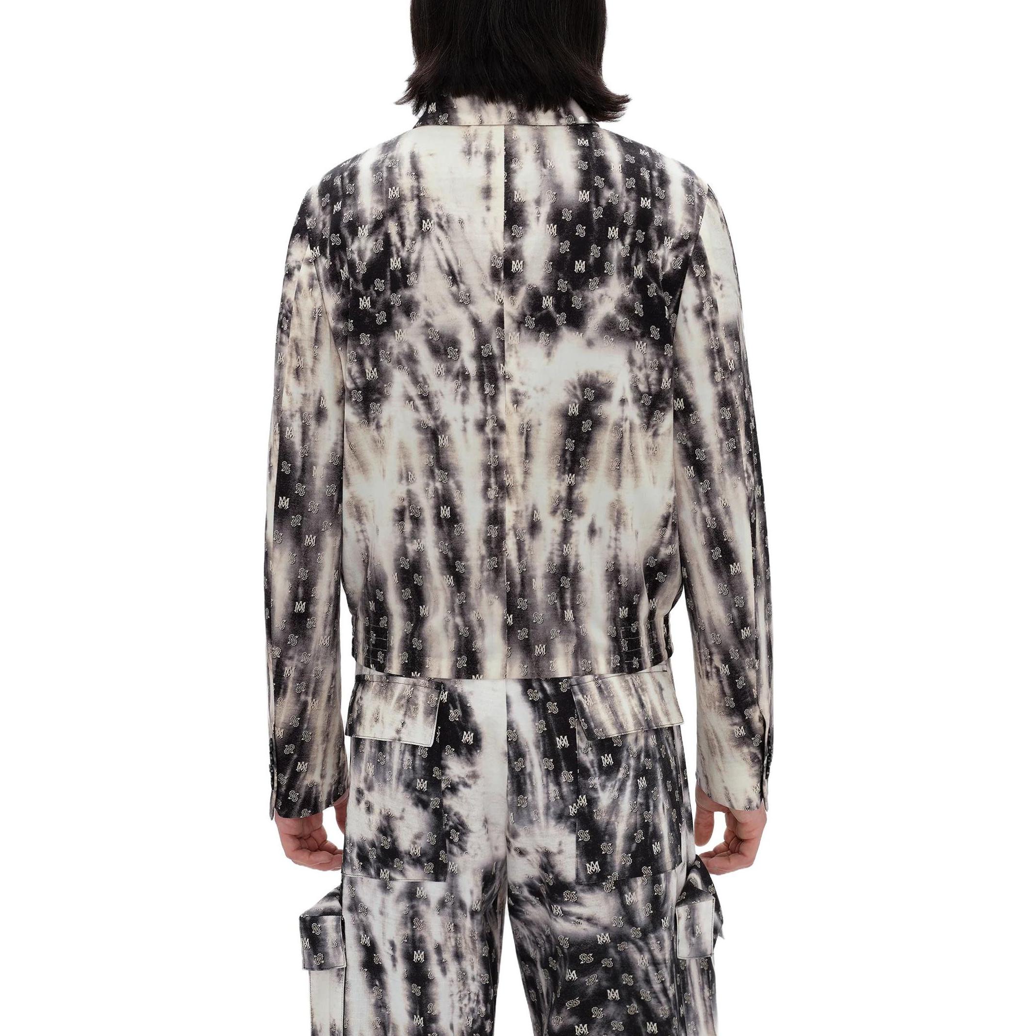 Shop AMIRI SS23 黑色圖案印花翻領夾克. PF23MJF012-001