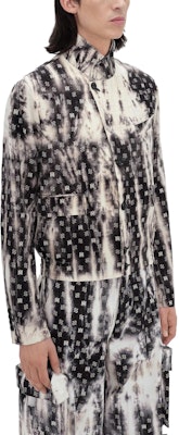 AMIRI SS23 黑色圖案印花翻領夾克. PF23MJF012-001 Purchase AMIRI SS23 黑色圖案印花翻領夾克. PF23MJF012-001