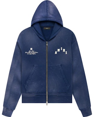 アミリ SS23 ルーズフィット カレッジ ジップアップフーディー ブルー PF23MJG022-420 Buy アミリ SS23 ルーズフィット カレッジ ジップアップフーディー ブルー PF23MJG022-420