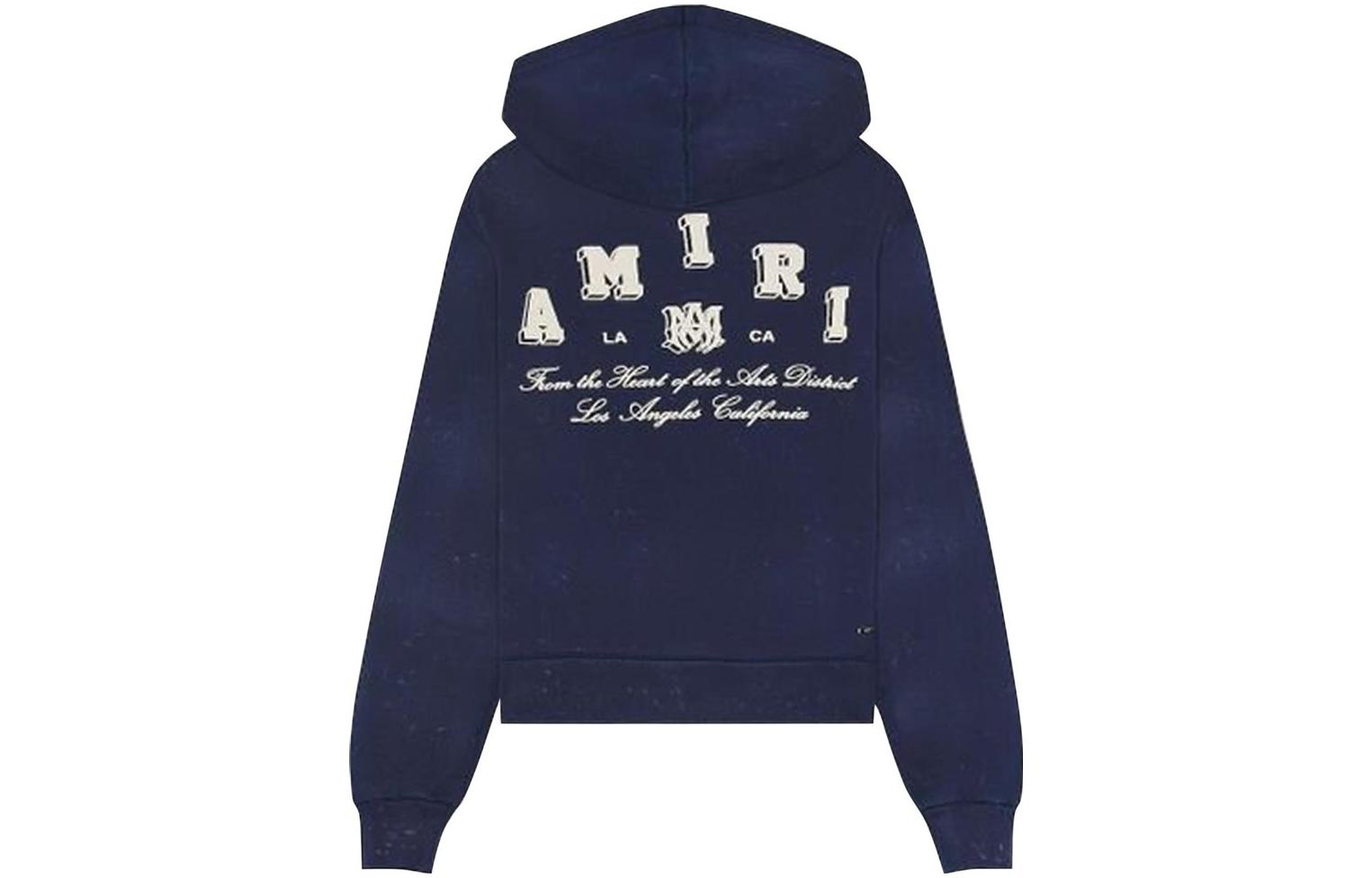 Lookbook アミリ SS23 ルーズフィット カレッジ ジップアップフーディー ブルー PF23MJG022-420