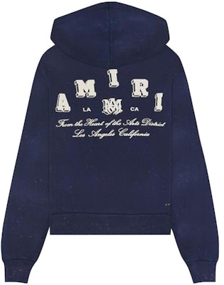 アミリ SS23 ルーズフィット カレッジ ジップアップフーディー ブルー PF23MJG022-420 Lookbook アミリ SS23 ルーズフィット カレッジ ジップアップフーディー ブルー PF23MJG022-420