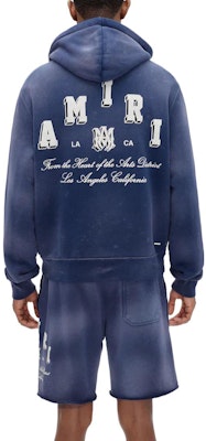 アミリ SS23 ルーズフィット カレッジ ジップアップフーディー ブルー PF23MJG022-420 Purchase アミリ SS23 ルーズフィット カレッジ ジップアップフーディー ブルー PF23MJG022-420