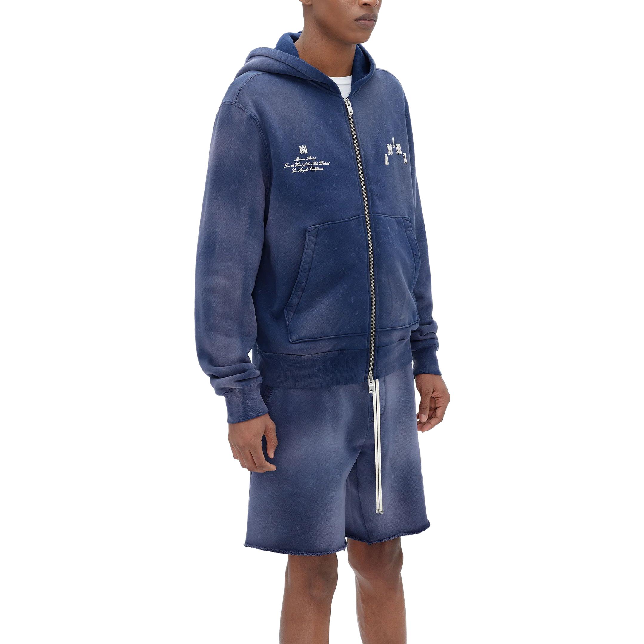 Details for アミリ SS23 ルーズフィット カレッジ ジップアップフーディー ブルー PF23MJG022-420