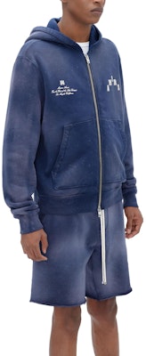 アミリ SS23 ルーズフィット カレッジ ジップアップフーディー ブルー PF23MJG022-420 Details for アミリ SS23 ルーズフィット カレッジ ジップアップフーディー ブルー PF23MJG022-420