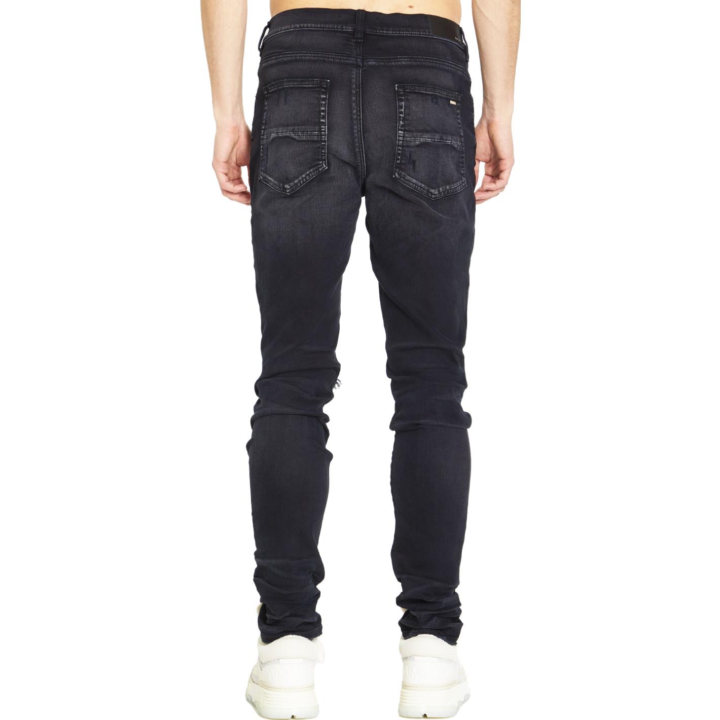 Lookbook AMIRI SS23 修身破洞黑色牛仔褲 PS23MDS010DSI023