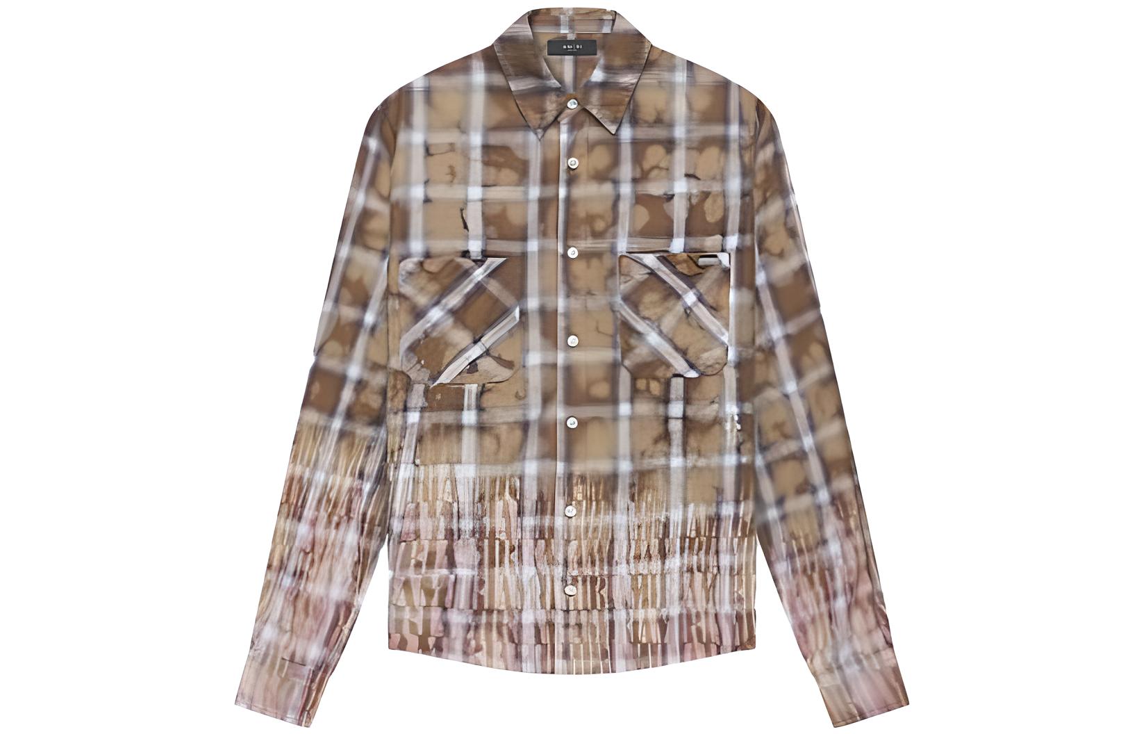 AMIRI SS23  Slim Fit Long Sleeve Shirt Light Khaki PF23MSL011-210