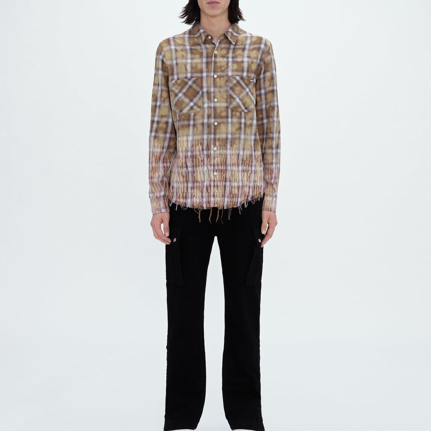 Purchase AMIRI SS23 修身款長袖襯衫 浅卡其色 PF23MSL011-210