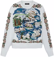 AMIRI SS23 Aloha Scenic Jacquard Crewneck Sweater Blue - Men’s Long Sleeve. SS23MKL005-368 AMIRI SS23 Aloha Scenic Jacquard Crewneck Sweater Blue - Men’s Long Sleeve. SS23MKL005-368