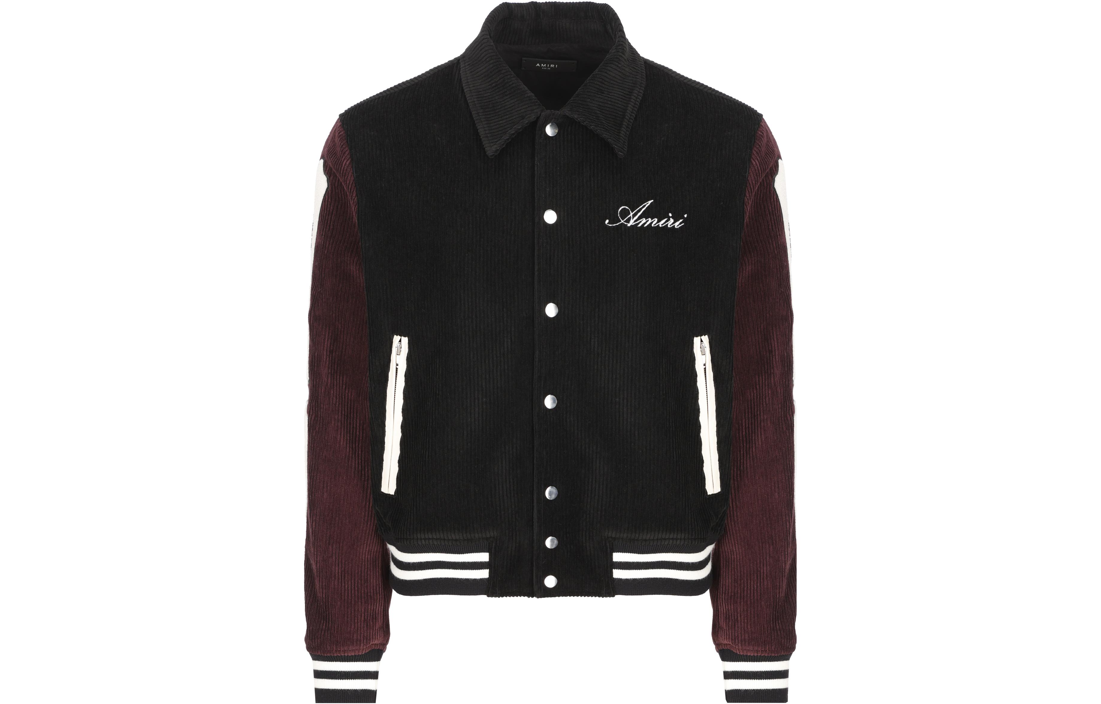 AMIRI SS23 Black Corduroy Skeleton Track Jacket Men’s Long Sleeve PS23MOS010-988