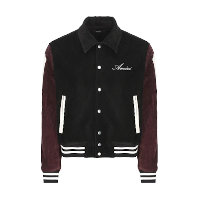 AMIRI SS23 Black Corduroy Skeleton Track Jacket Men’s Long Sleeve PS23MOS010-988