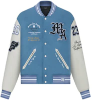 AMIRI SS23 Colorblock Letter Print Varsity Jacket Men’s Blue SS23MOS026-369 AMIRI SS23 Colorblock Letter Print Varsity Jacket Men’s Blue SS23MOS026-369