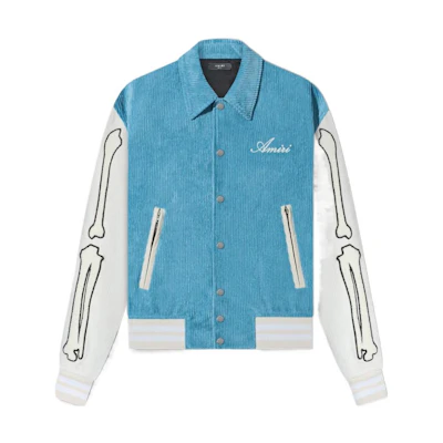 AMIRI SS23 Corduroy Skull Long Sleeve Sport Jacket Men’s Blue PS23MOS010-450