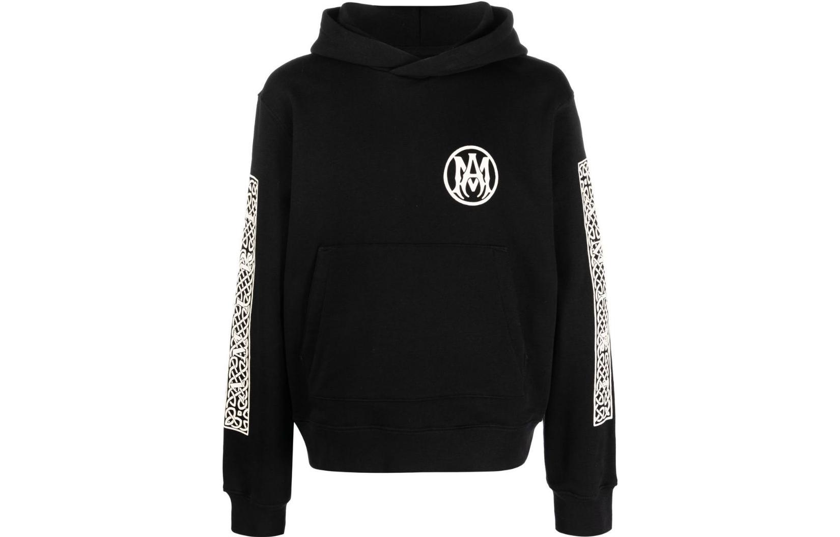 AMIRI SS23 Logo Embroidered Hoodie Black PS23MJG016-001