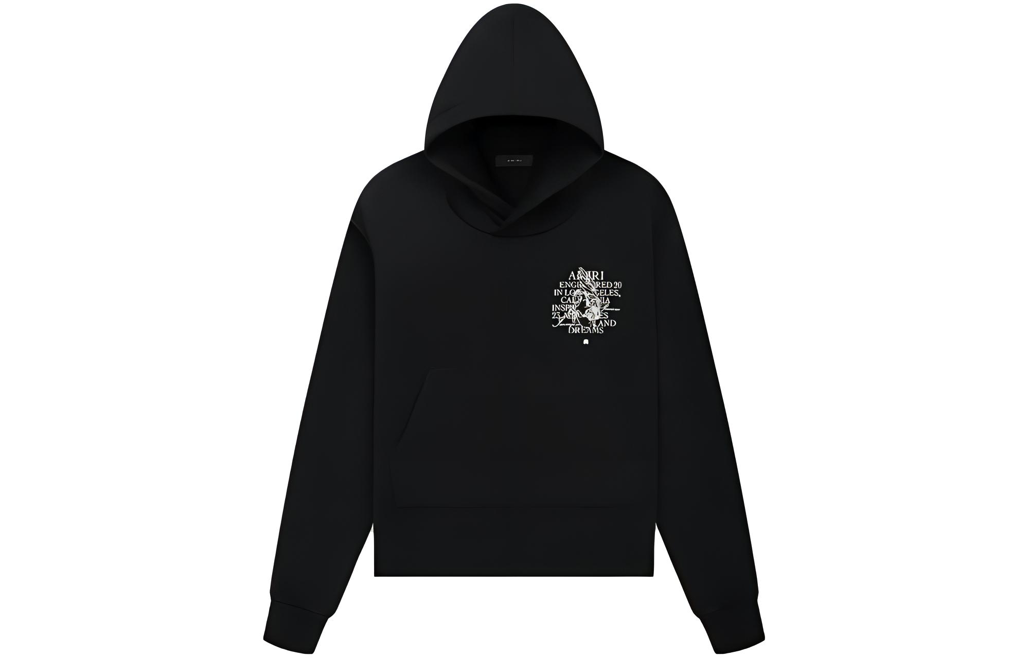 AMIRI SS23 Logo Print Black Hoodie Long Sleeve SS23MJG013-001