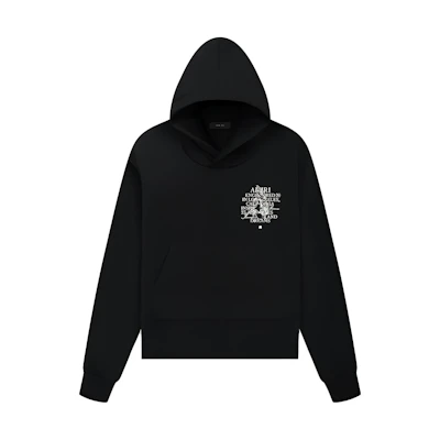 AMIRI SS23 Logo Print Black Hoodie Long Sleeve SS23MJG013-001