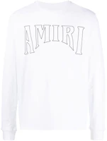 AMIRI SS23 Logo Print Crewneck Long Sleeve Sweatshirt White () PS23MJG020-100 AMIRI SS23 Logo Print Crewneck Long Sleeve Sweatshirt White () PS23MJG020-100