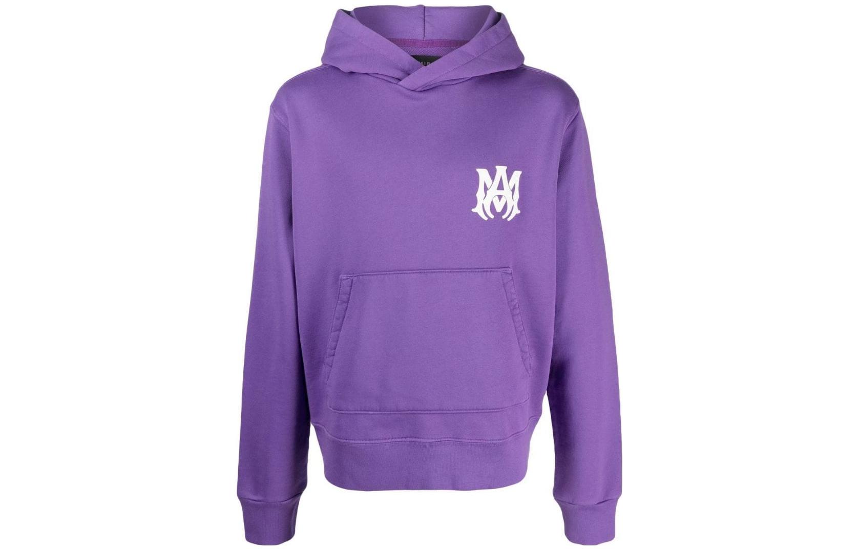AMIRI SS23 Logo Print Hoodie Electric Purple PS23MJL019-510