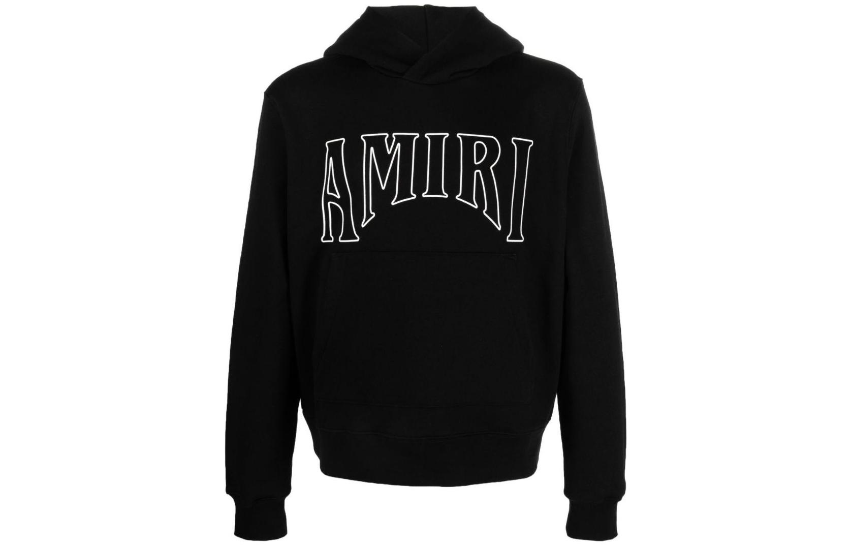 AMIRI SS23 Logo Print Pullover Hoodie Men’s Black PS23MJL009-001