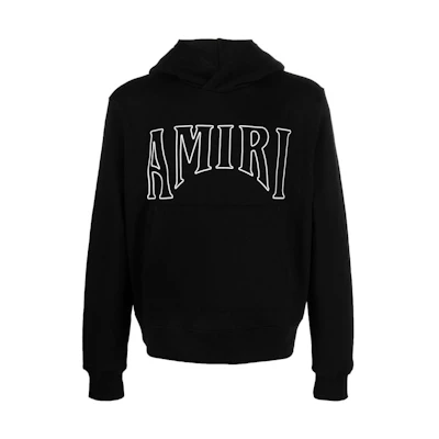 AMIRI SS23 Logo Print Pullover Hoodie Men’s Black PS23MJL009-001