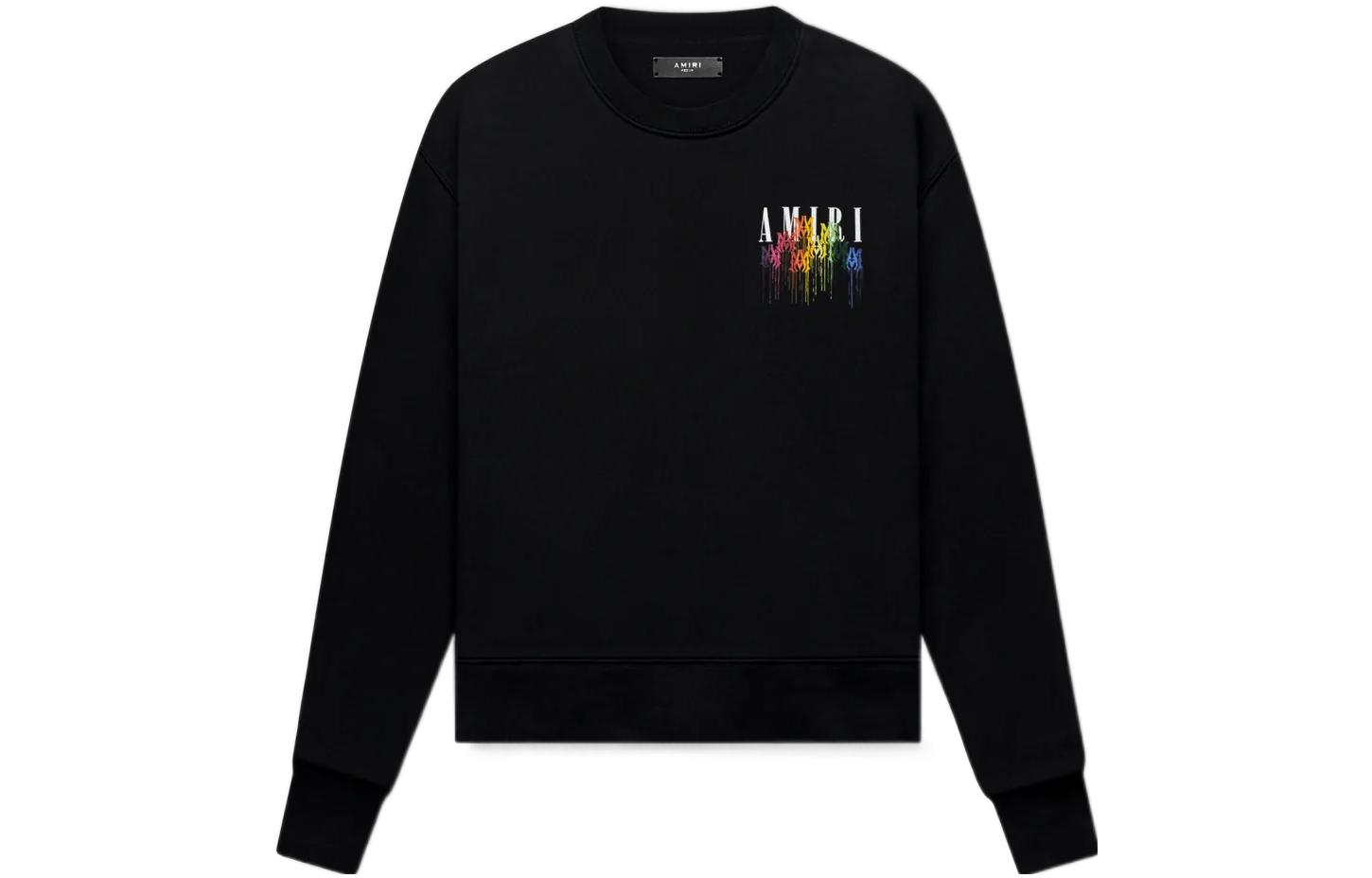 AMIRI SS23 Logo Water Droplet Patch Crewneck Sweatshirt Black () PS23MJG037-001
