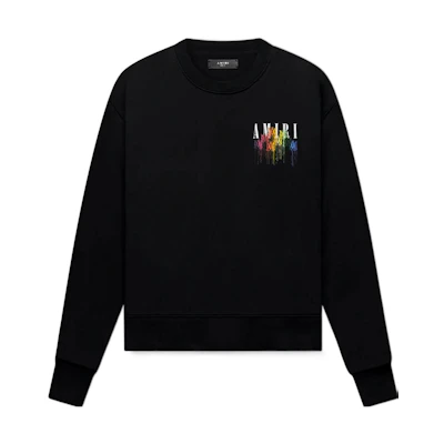 AMIRI SS23 Logo Water Droplet Patch Crewneck Sweatshirt Black () PS23MJG037-001