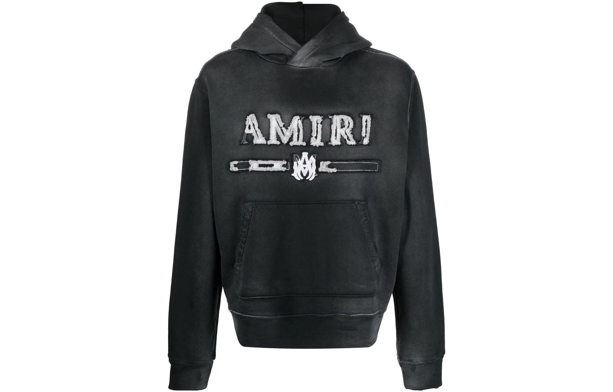 AMIRI SS23 Patch Logo Hoodie Black Long Sleeve SS23MJL013-001