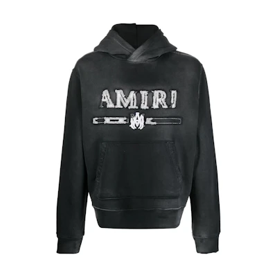 AMIRI SS23 Patch Logo Hoodie Black Long Sleeve SS23MJL013-001