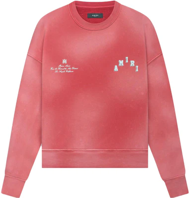 AMIRI SS23 Pink Letter Logo Print Crewneck Long Sleeve Sweatshirt Men PF23MJG013-610 Buy AMIRI SS23 Pink Letter Logo Print Crewneck Long Sleeve Sweatshirt Men PF23MJG013-610