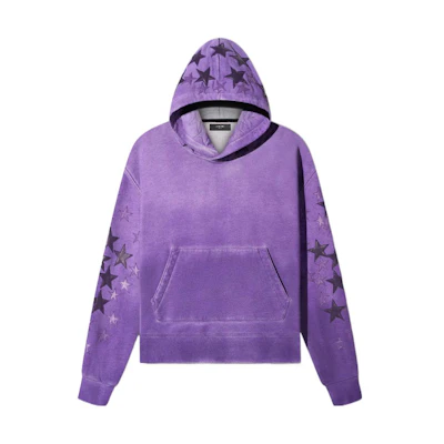 AMIRI SS23 Purple Paint Solid Color Hoodie Long Sleeve - PS23MJG031-958