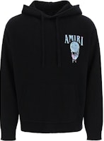 AMIRI SS23 Solid Color Logo Print Hoodie Black PS23MKH007-001 AMIRI SS23 Solid Color Logo Print Hoodie Black PS23MKH007-001